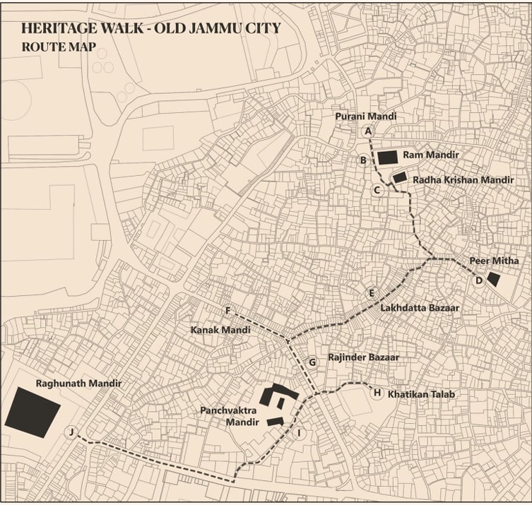 Heritage Walk Old City Route Map